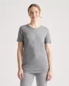 Quince Women's 100% Merino Wool All-season Base Layer T-shirt In Heather Grey
