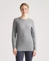 Quince Women's 100% Merino Wool All-season Long Sleeve Base Layer In Heather Grey