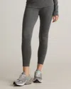 Quince Women's 100% Merino Wool Cold Weather Base Layer Legging In Heather Charcoal Grey
