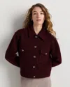 Quince Women's 100% Merino Wool Cropped Shirt Jacket