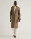 Shop Quince Women's 100% Merino Wool Shawl Collar Long Coat In Heather Elm