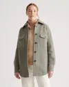 Quince Women's 100% Merino Wool Shirt Jacket In Olive