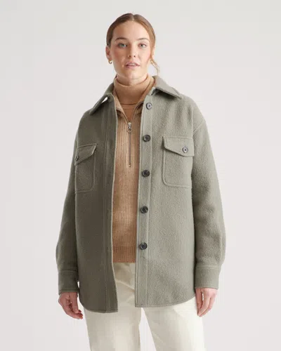 Quince Women's 100% Merino Wool Shirt Jacket In Olive