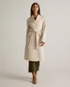 Quince Women's 100% Mongolian Cashmere Double-faced Wrap Coat In Ivory Coast