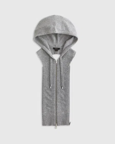 Quince Women's 100% Mongolian Cashmere Hoodie Blazer Insert In Heather Grey