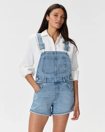 Quince Women's 100% Organic Denim Shortalls In Blue