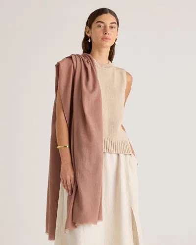 Quince Women's 100% Pashmina Wool Scarf In Light Mauve
