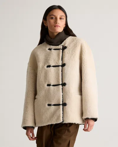 Quince Women's 100% Shearling Duffle Jacket In Cream Shearling