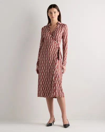 Quince Women's 100% Silk Jersey Midi Wrap Dress In Neutral