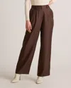 Quince Women's 100% Silk Twill Trouser In Hot Fudge