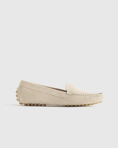 Quince Women's 100% Suede Driver Loafer In Oat