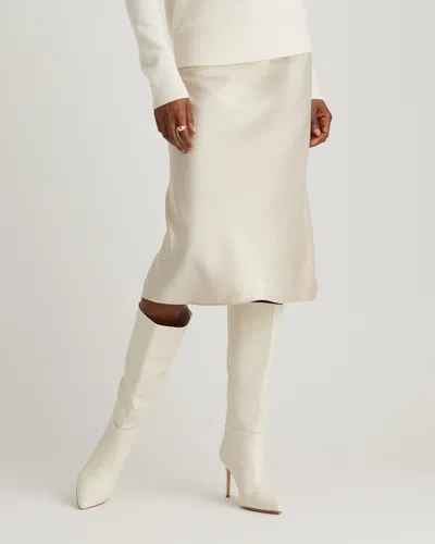 Quince Women's 100% Washable Silk Skirt In Champagne