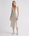 Shop Quince Women's 100% Washable Silk Slip Dress In Champagne