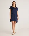 QUINCE WOMEN'S 100% WASHABLE SILK STRETCH T-SHIRT DRESS