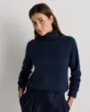 Quince Women's 100% Yak Wool Turtleneck Sweater In Blue