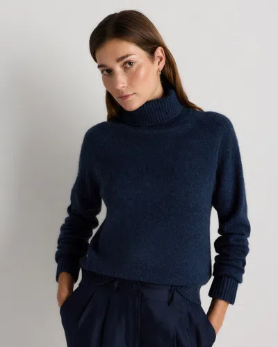 Quince Women's 100% Yak Wool Turtleneck Sweater In Blue