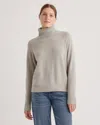 Quince Women's 100% Yak Wool Turtleneck Sweater In Warm Heather Grey