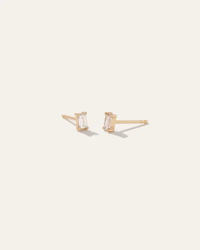 Quince Women's 14k Gold Baguette Diamond Studs 0.28 Carat In Yellow Gold