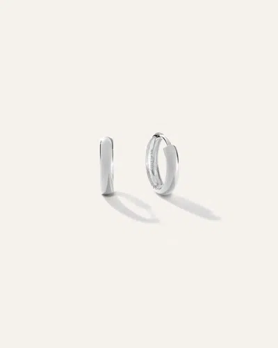 Quince Women's 14k Gold Bold Hoop Earrings In White Gold