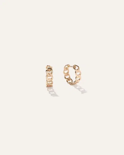 Quince Women's 14k Gold Curb Link Huggies In Yellow Gold