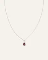Quince Women's 14k Gold Diamond & Semi-precious Gemstone Drop Necklace In White Gold