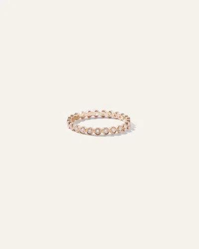 Quince Women's 14k Gold Diamond Bezel Eternity Band Rings In Yellow Gold