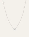 Quince Women's 14k Gold Diamond Bezel Necklace In White Gold