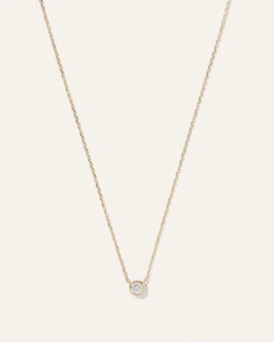 Quince Women's 14k Gold Diamond Bezel Necklace In Yellow Gold