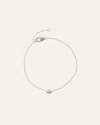 Quince Women's 14k Gold Diamond Solitaire Bezel Bracelet In White Gold