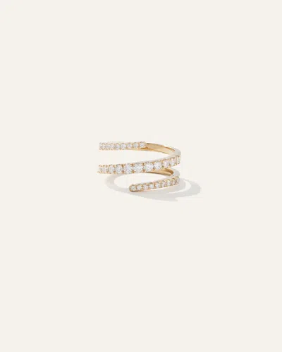 Quince Women's 14k Gold Diamond Spiral Ring In Yellow Gold