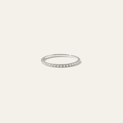 Quince Women's 14k Gold Diamond Wedding Band Rings In White Gold