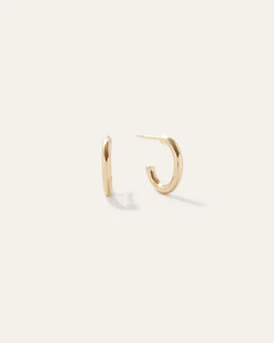 Quince Women's 14k Gold Half Huggie Hoop Earrings In Yellow Gold