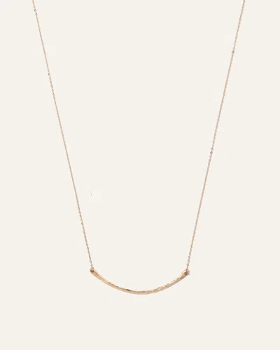 Quince Women's 14k Gold Hammered Curve Necklace In Yellow Gold