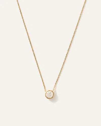 Quince Women's 14k Gold Lab Grown Diamond Bezel Necklace In Yellow Gold