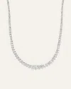 Quince Women's 14k Gold Lab Grown Diamond Graduated Tennis Necklace In White Gold