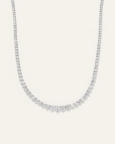 Quince Women's 14k Gold Lab Grown Diamond Graduated Tennis Necklace In White Gold