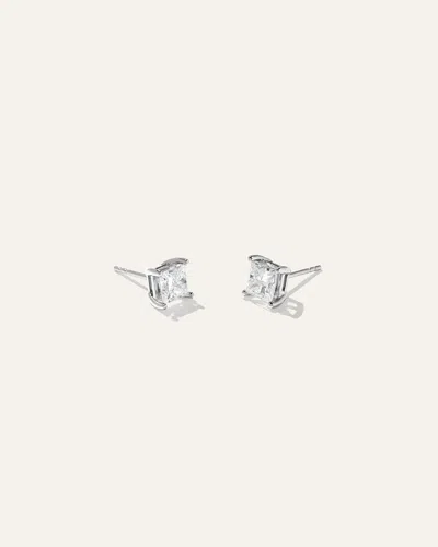 Quince Women's 14k Gold Lab Grown Diamond Princess Solitaire Studs