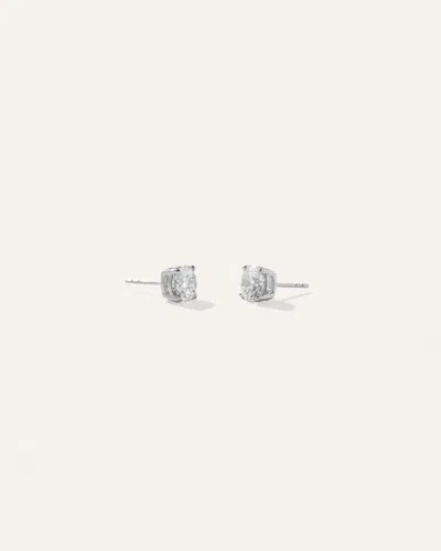 Quince Women's 14k Gold Lab Grown Diamond Solitaire Studs In White Gold