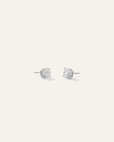 Quince Women's 14k Gold Lab Grown Diamond Solitaire Studs In White Gold