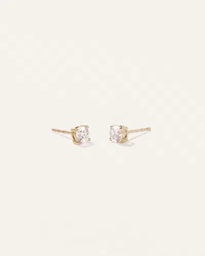 Quince Women's 14k Gold Lab Grown Diamond Solitaire Studs In Yellow Gold