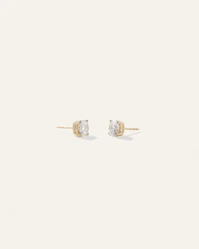 Quince Women's 14k Gold Lab Grown Diamond Solitaire Studs In Yellow Gold