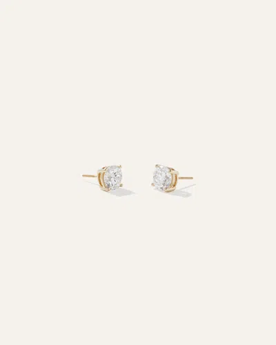 Quince Women's 14k Gold Lab Grown Diamond Solitaire Studs In Yellow Gold