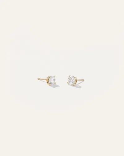 Quince Women's 14k Gold Lab Grown Diamond Solitaire Studs In Yellow Gold