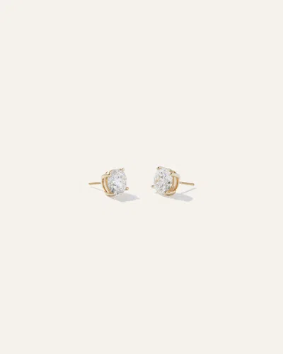 Quince Women's 14k Gold Lab Grown Diamond Solitaire Studs In Yellow Gold