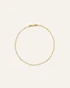 QUINCE WOMEN'S 14K GOLD MARINER CHAIN ANKLET