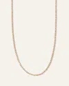 Quince Women's 14k Gold Natural Diamond Crown Set Tennis Necklace In Yellow Gold