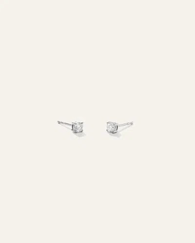 Quince Women's 14k Gold Natural Diamond Solitaire Studs In White Gold