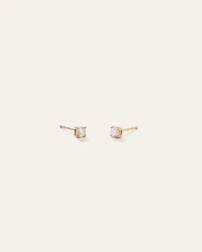 Quince Women's 14k Gold Natural Diamond Solitaire Studs