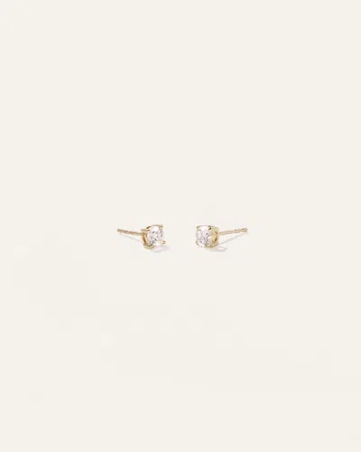 Quince Women's 14k Gold Natural Diamond Solitaire Studs In Yellow Gold