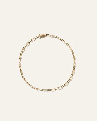 Quince Women's 14k Gold Paperclip Chain Anklet In Yellow Gold